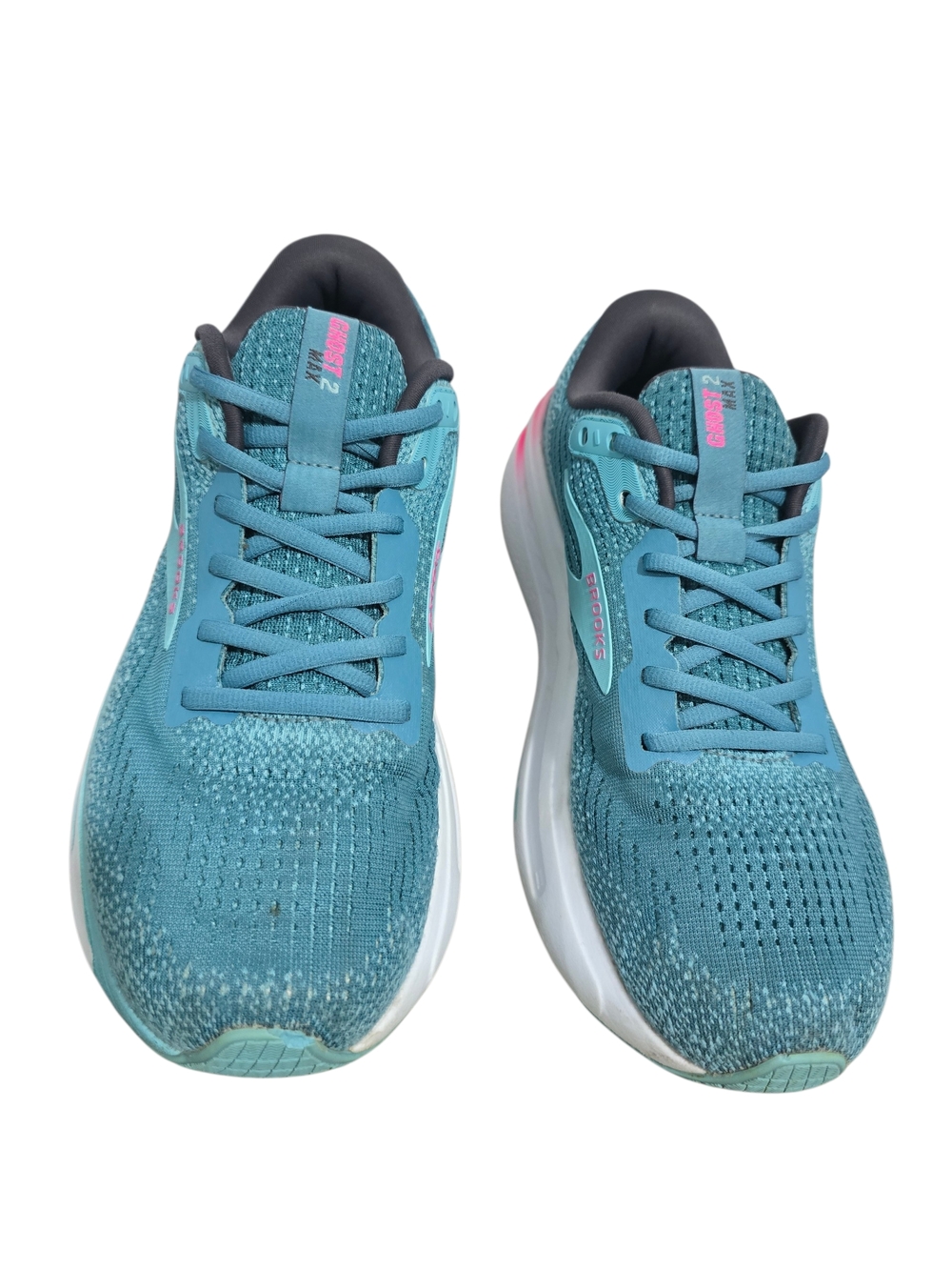 Brooks Ghost Max 2 Women’s Teal and Pink Running Shoes Size 10 - Picture 3 of 13